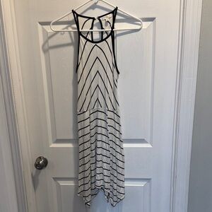love, Fire Asymmetrical Chevron Striped Dress